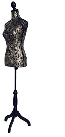 Clarie Glamour Schneiderbüste in Gold und Schwarz