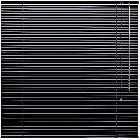 Alu Jalousie Aluminium Jalousette Klemmfix ohne Bohren Tür Fenster Rollo Lamellen Vorhang 10 Farben Breite 50 cm bis 240 cm Länge 130 cm 160 cm 220 cm Metall Klemmträger (180 x 160 cm Schwarz)