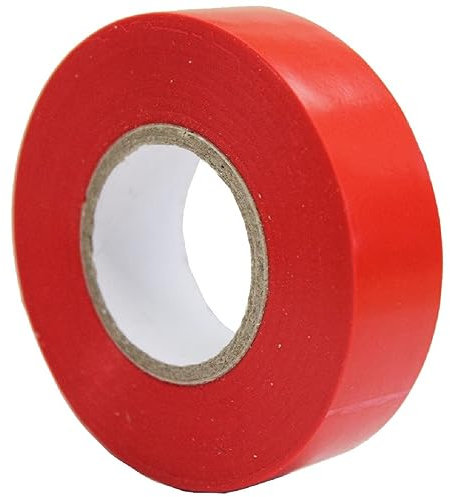 BG Electrical Cinta aislante, 20 metros, color rojo