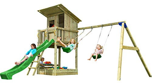 MASGAMES Kinderspielplatz Beach Hut XL mit Doppelschaukel MA821301