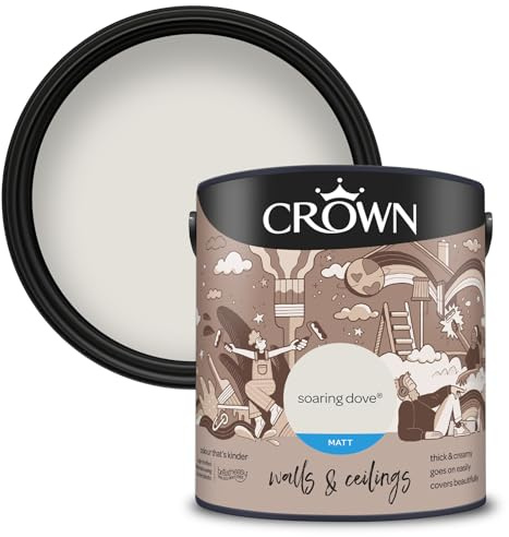 Crown WALLS & CEILINGS Dove Grey Matt Emulsion Paint 2.5L