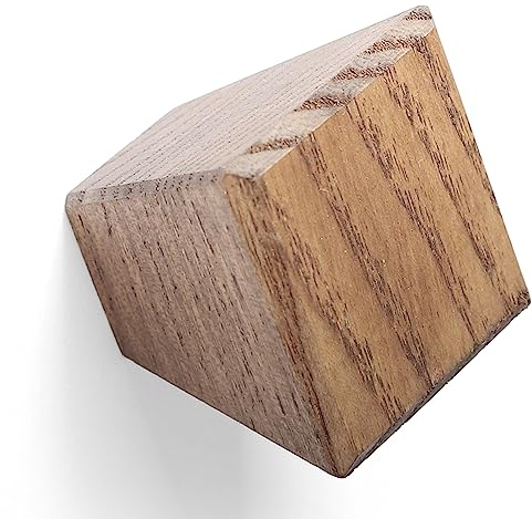 TOROS STORE Möbelknöpfe aus Holz – Rautenform – 2,7 x 2,7 cm – Schrankgriffe, Möbelgriffe für Küchenschränke, Knauf für Schrank, Schubladen Knöpfe, Schrankknöpfe, Holzgriffe für Schränke (Braun 6)