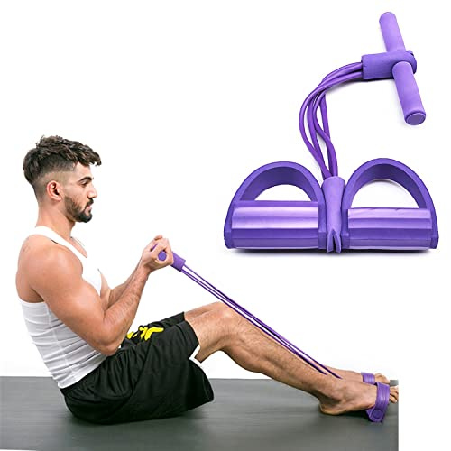 1 x Banda di Resistenza con Pedale, Corda per Crunches con Pedali, Pedalatore Fitness, Banda di Resistenza per l'Allenamento di Vita, Gambe, Addominali