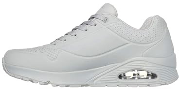 Skechers Uno Stand On Air herr Sneakers, Stone Grey Durabuck Mesh, 46 EU