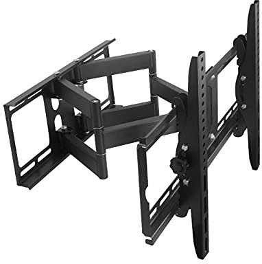 GRFIT Supporto TV Pieghevole a Sei Bracci TV Inclinazione Girevole a Muro Pieno Staffa a Muro TV Staffa for TV a Schermo Piatto da 42-75 Pollici, Tiene Fino a 198 libbre Staffa TV