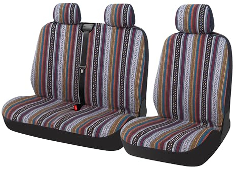 MARQI Sitzbezüge Auto Für VW LT T4 T5 1+2 Baumwolle Sitzbezüge Streifen Autositzbezug Innenzubehör Sitzbezug Autobezüge Set