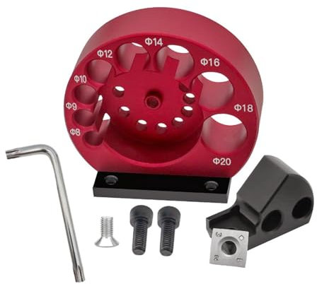 Kit Jig Per Tasselli, Tassello Per Trivellazione Regolabile Tassello Tondo Strumento Ausiliario Tassello Per Macchina Per Tasselli con 8 9 10 12 14 16 18 20mm Fori Per Bastoni di Legno Per La Lavorazi
