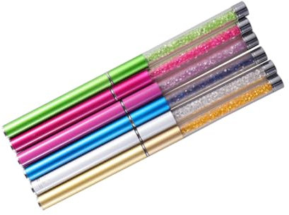 MAGICLULU 6 Stücke Wimpernbürste Aus Kunststoff Und Metall Weiß Rosarot Gold Violett Dunkelblau Und Grün Für Mascara-auftrag Wimpern-trennung Und Augenbrauen-formung Handliches Röhrchen