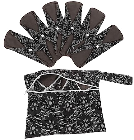 minkissy Wiederverwendbare Stoffbinden 6 Stück Mit Druckknopf Auslaufsichere Periodenbinde Aus Baumwolle Waschbar Für Damen Und Wochenbett Nachhaltige Slipeinlagen Für Umweltschutz