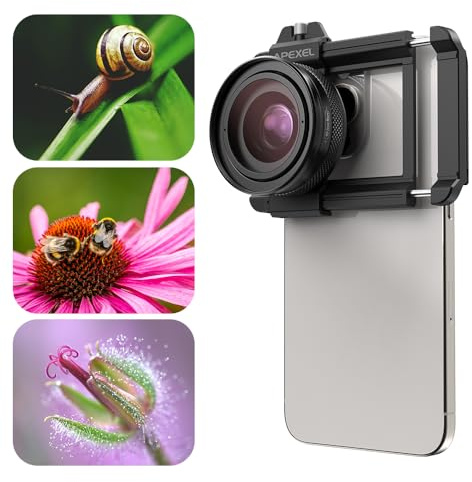 Professionelle 10-20X Zoom Makro-Objektiv für iPhone, Makrofotografie Objektiv + CPL Filter mit Universal-Clip für iPhone Samsung und die meisten Android Smartphone