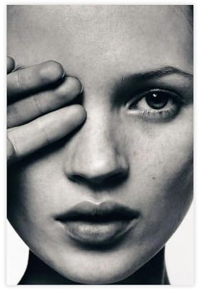 Generisch Kate Moss Leinwand-Poster, Schwarz-Weiß, Wandkunstdruck, Foto für Raumdekoration, ungerahmt, 30 x 45 cm