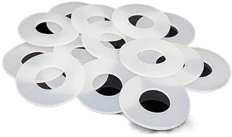 O-Ring-Sortiment-Set, Gummi-Unterlegscheiben-O-Ringe, 10 Stück, 2 mm dick, Silikon-Gummi-Flachdichtungen, Außendurchmesser 12–30 mm, weiß, lebensmittelechtes Silikon, O-Ringe, Dichtungsscheiben, Dicht