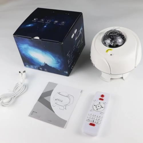 YONGYOUYONGFU LED Aurora Starry Sky Projector Night Light Galaxy Projector Bluetooth Music Speaker Nebula Starry Sky Projector Lamp Home Room Decoration(White Galaxy)