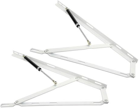 Paquete de 2 mecanismos de cama hidráulicos de alta resistencia, bisagras de caja de cama elevadora de almacenamiento de sofá cama, mecanismo de resorte de bisagra de elevación para cama de almacenam