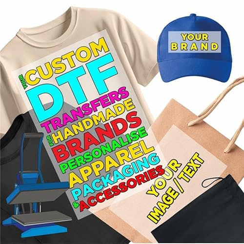 lepni.me Benutzerdefinierte DTF -Übertragungen für handgefertigte Marken | Personalisieren Sie Bekleidung, Verpackung und Zubehör | Einfache Bügeln oder Hitzepresse | Umweltfreundliche