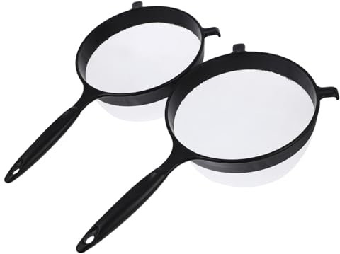 Mobestech 2piezas De Harina Portátil Colador De Malla Para Tamizar Harina Colador De Mano Para Uso Doméstico