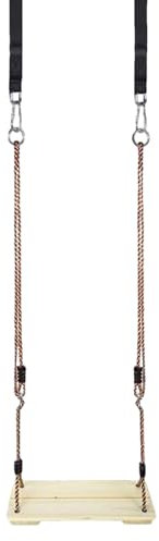 Wooden Tree Swing, Kids Sensory Chair, 18.11x7.87x1.97 Inches Outdoor Play Equipment, Smooth Durable Seat, Secure Hanging Ropes, Ideal for Children Patio Porch Garden Nursery Use