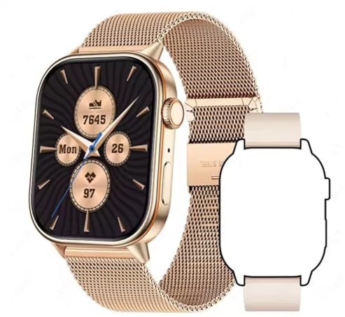 Cretech Montre connectée Femme Écran AMOLED 2.01 GPS intégré, Appel Bluetooth et Notifications des Messages, Étanche iP68 Suivi santé. AndroidOS
