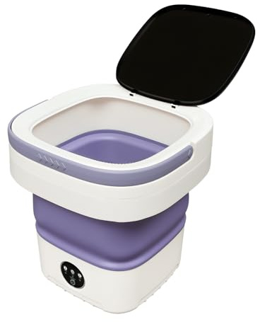 Mini lavatrice portatile da 12 l, con cestello, piccola lavatrice da viaggio, pieghevole, per biancheria intima, calze, asciugamani