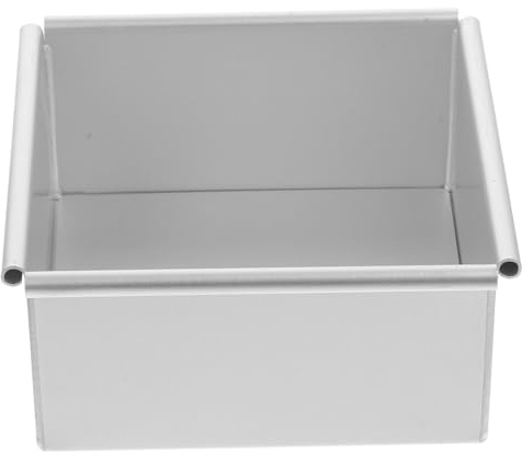 UKCOCO Molde para Pastel Cuadrado de Aluminio con Base Desmontable Antiadherente Molde para Hornear Tartas sin Deformación Fácil Limpieza para Repostería Casera y Regalo