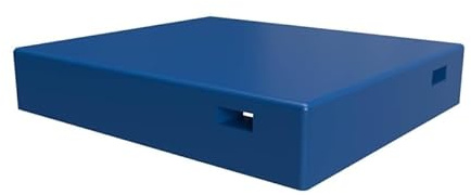 LYSON Hoher Außendeckel für Bienenstock Bienenbeute Optima Styropor Dadant Blatt Langstroth (DUNKELBLAU) mit Belüftung, Höhe 97mm