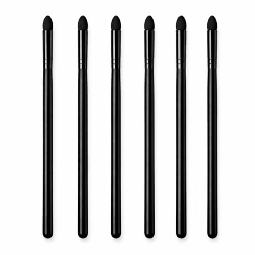 6PCS Eyeliner Brush and Eyeshadow Applicators – Pointed Smudge Sponge Makeup Brushes for Eye Shadow and Eyebrow Blending – Reusable Professional Eye Makeup Tool Set for Women and Girls