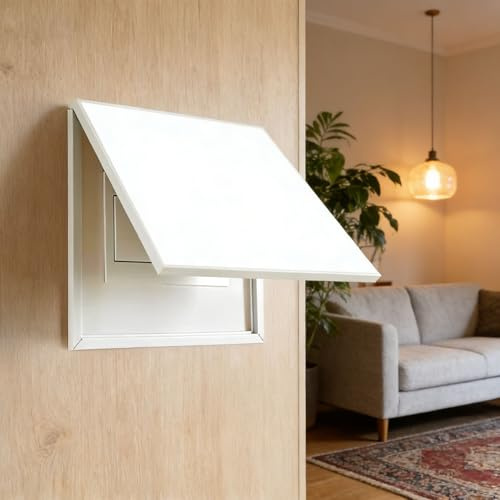Vibeo Stromkasten verkleidung Dekorative Weiße Abdeckung für Einen Sicherungskasten, 40 50 60 70 80 cm Breit, Verdeckter Sicherungskasten, Klappdeckel für Sicherungskasten(20x16in/50x40cm)