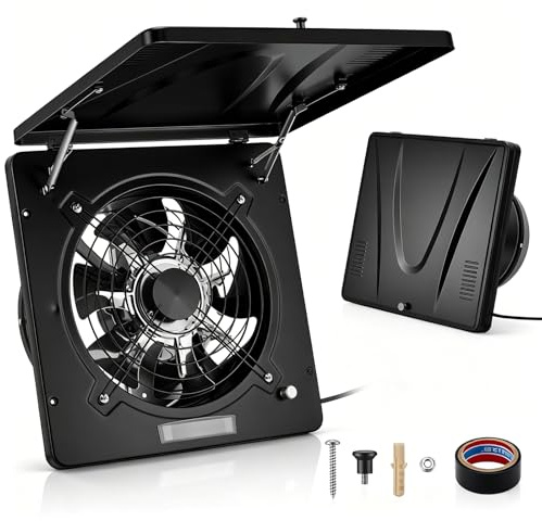 Normodic Ventilador extractor de 250 mm, válvula de retorno, regulador de velocidad, sistema automático de recogida de aceite, ventilador silencioso de pared para baño, cocina, garaje, sótano, color