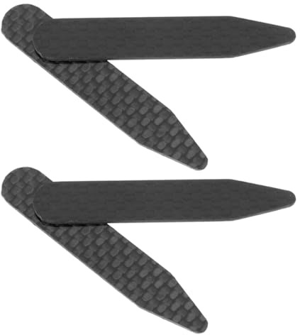 HOMSFOU Stecche per Colletto da Uomo 2 Paia 60.2X10X0.8Mm Fermagli per Abiti Formali Supporti per Camicia Inserti per Colletto per Camicie da Uomo