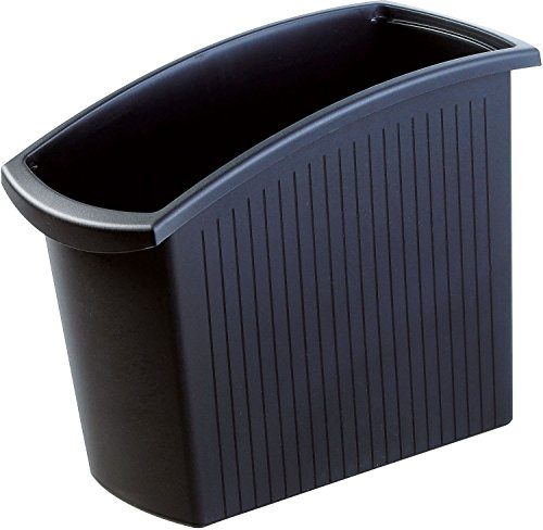 HAN Papierkorb MONDO, schlanker Mülleimer mit 18 Liter Fassungsvermögen, Abfalleimer ideal für unter den Schreibtisch im Büro, 11840-13, schwarz