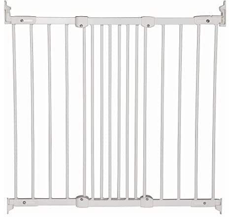 BabyDan FlexiFit, 67-105,5 cm, erweiterbares und flexibles Treppengitter/Babygitter/Sicherheitsgitter, Metall, Weiß, hergestellt in Dänemark - (Haustiergitter/Hundegitter)