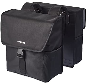 Basil Go Doppelpacktasche für Fahrrad, Schwarz, Einheitsgröße