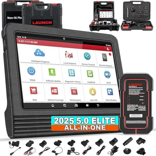 LAUNCH X431 V5.0 OBD2 Diagnosegerät,OE-Level Vollsystem launch Diagnosegerät Auto,31+ Servicefunktionen,ECU-Codierung,Bidirektionaler Steuerung.FCA