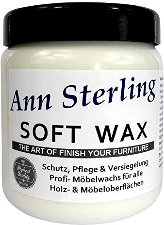 Ann Sterling Soft Wax Wachs Möbelwachs Shabby Chic Holzwachs Versiegelung Finish Wachs Kalkwachs (1 Liter, Weiß)
