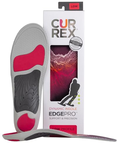 CURREX EdgePro sula med låg profil. Din nya dimension av snideri. Performance innersula för skidåkning, längdskidåkning eller snowboard. Storlek EU 42–44