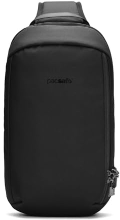 Pacsafe Vibe 325 anti-stöld crossbody vardagsväska, Kolsvart, En storlek