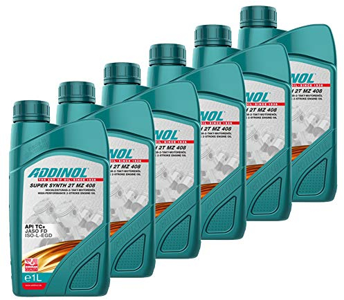 6X Addinol Motoröl Motorenöl Motor Motoren Motor Oil Engine Oil 2-Takt Super Synth 2T Mz 408 1L 72400607
