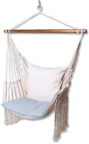 HOBEA-Germany Hängesessel Makramee, Vintage Hängestuhl Boho-Look, Uni Hängeschaukel Beach