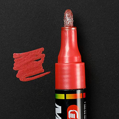 Dalab Colorful Waterproof Permanent Paint Pen for DIY Album Craft Tire Metal Outdoor Marking Ink Marker - (Color: Red)
