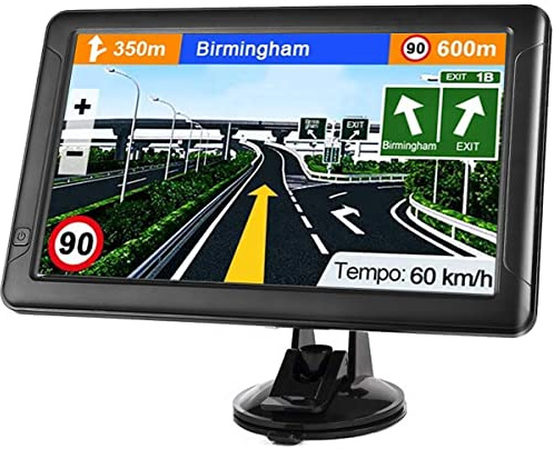 GPS Navigation for Car （9 Inch） Slimline Touch Screen Real Voice Direction ，USA Edition 2026 (Free Lifetime Updates) Turn-by-Turn Voice and Lane Guidance, Speed and Red Light Warning (American Brand)
