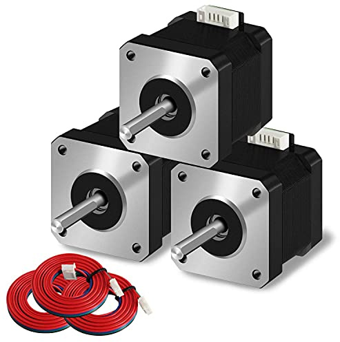 SIMAX3D Nema 17 Schrittmotor set(3 Stück) 42x38mm 1,5A 2 Phase 4-Drähte 1,8 Grad mit 39,3-Zoll-Kabel für Creality CR-10 10S Ender 3 3D-Drucker/CNC-Extruder und Y-Achse