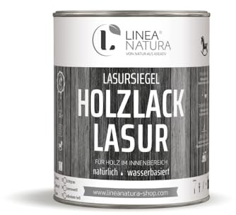 LINEA NATURA® – Vernice per legno semitrasparente | mobili, parquet e scale interni 1 litro – Avorio chiaro