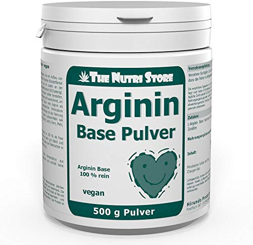 Arginin Base veganes Pulver 500 g 100% rein - ohne weitere Zusätze