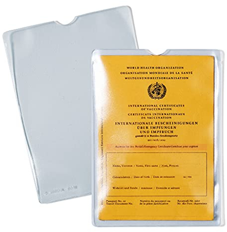 HERMA 1332 Ausweishülle transparent, 10 Stück, Impfpass Hülle für alten Impfausweis Impfbuch, Ausweishalter zum Schutz für Sparbücher Dokumente im DIN A6 Format, Plastik Kartenhüllen Schutzhüllen Set
