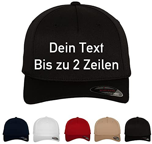 Original Flexfit 5-Panel Baseball Cap mit Wunschtext Bestickt