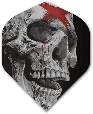 US Darts Alchemy Dead Skull Standard Dart-Flights, 100 Mikron, 3 Sets (9 Flights)