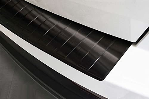 Ladekantenschutz aus Edelstahl in anthrazit mit 3D Abkantung passend für Skoda Karoq ab 2022 (Faceliftmodell) AZ30000053
