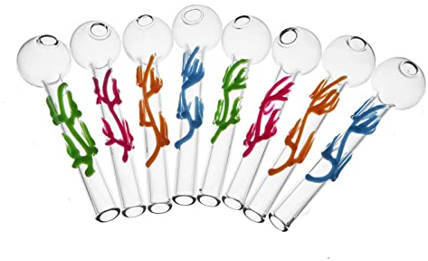 RORA 4inch Glaspfeife Glow in the Dark Hand Pipe 10pcs Small Portable Glaspfeife Bong
