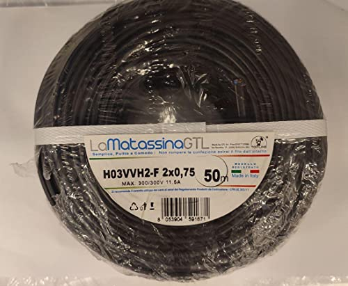 Multicore-Kabel H03VVH2-F Go-At Topline 2x0,75 50 Meter - H03VVH2/2X075NE/B50
