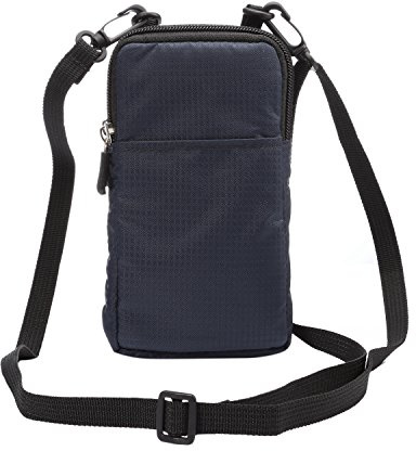 Cell Phone Waist Bag for Men, Smartphone Crossbody Bag Men, 6.5 Vertical Outdoor Cellphone Shoulder Messenger Bag Smartphone Belt Clip Holder Waist Pack Pouch Pocket with Belt Loop Carabiner Hook
